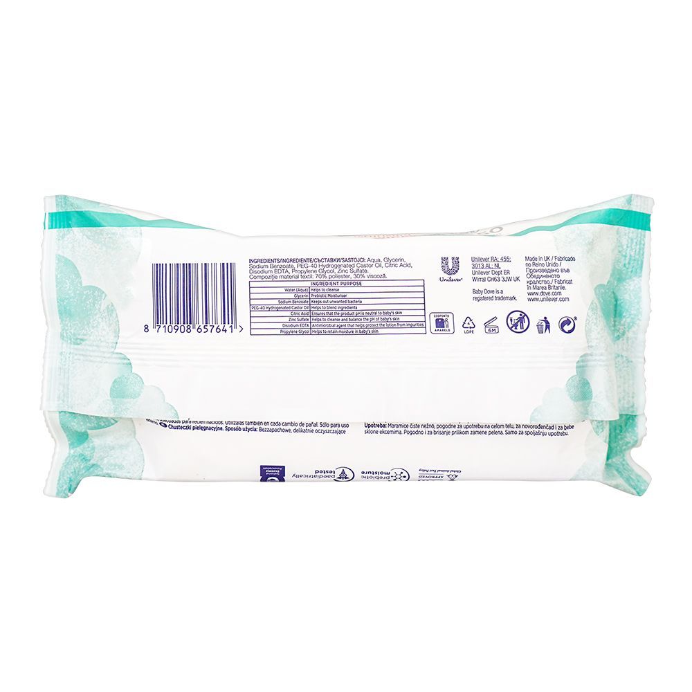 Dove Baby Wipes Rich Moisture Wipes | 50 Pieces